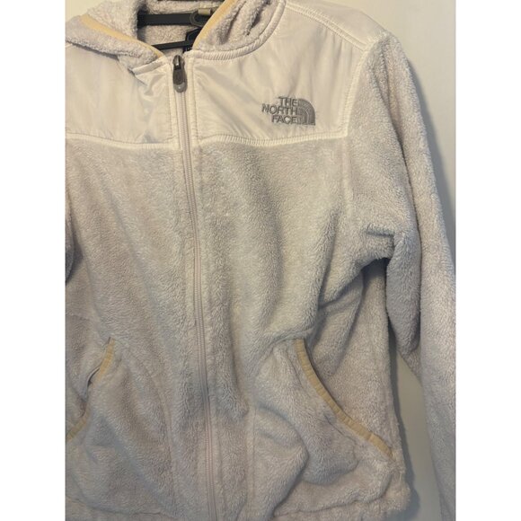 The North Face Womens Furry Fleece Hoodie Full-Zip Jacket‎ Size Small White - Picture 2 of 10
